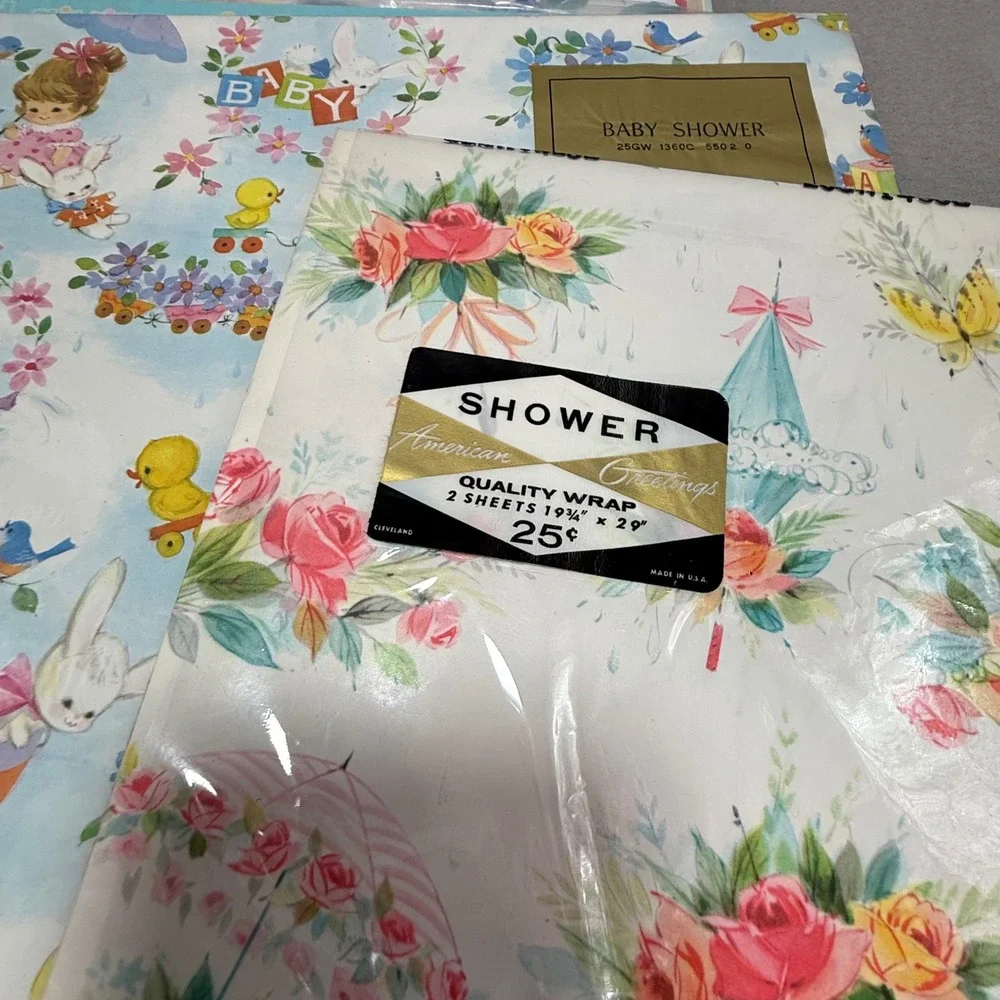 VTG Gift Wrap Collection 50s-90s Estate Lot Paper Ephemera Wrapping Paper 100+